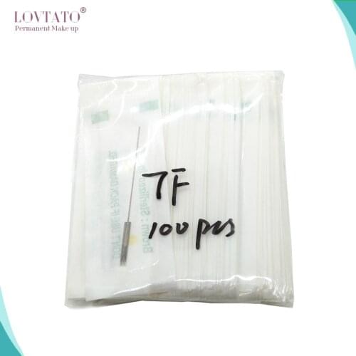 Permanent Makeup machine Needles 7F Flat tattoo needle Sterilized Agulhas Microblading Needle 7Flat tattoo supplies machine use