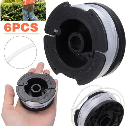 6PC String Trimmer Spool 30-foot Lawn Mower Trimmer Replacement Spool AF-100 Outdoor Garden Lawn Mower Accessories