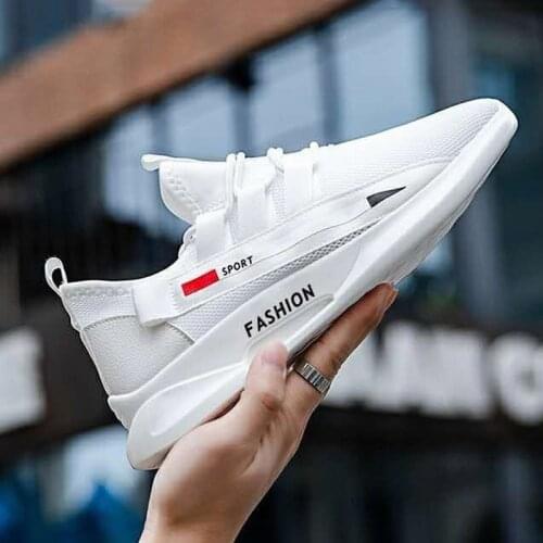 New Mesh Breathable Sneakers Men Fashion Solid Color Lace Up Flat Running Shoes Man Light Casual Shoes Men Snearkers Plus size