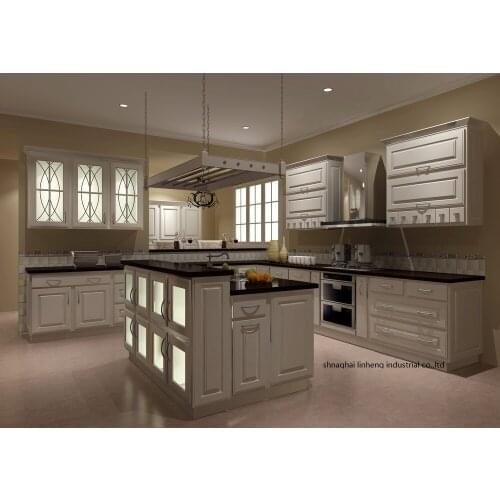 PVC/vinyl kitchen cabinet(LH-PV051)