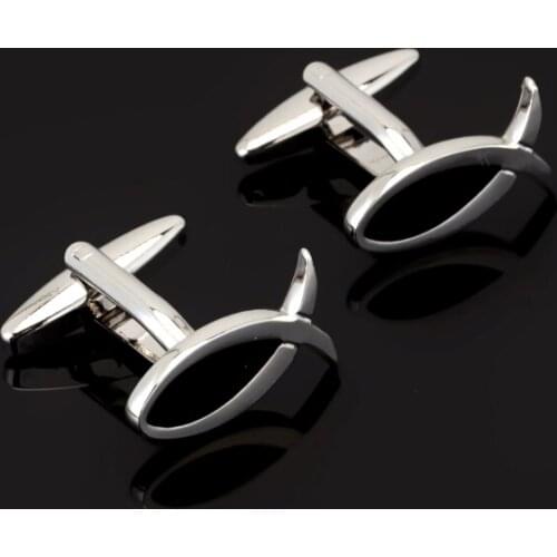 Brass small black fish Cufflinks fashion French shirt cuff Cufflinks wholesale and retail Black High Quality abotoaduras Jewelry