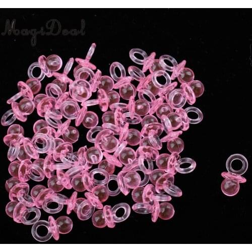 144 Pieces Mini Baby Shower Pacifier Charms Table Scatter Christening Gender Reveal Decoration