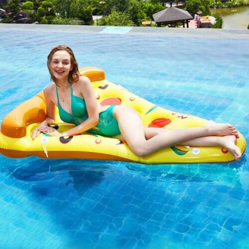 180cm Inflatable Pizza Slice Pool Floats Pvc Swimming Pool Floating Bed Sea Mattress For Party Childen Adults Water Toys