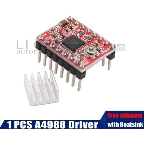 NEW Stepping motor Reprap Stepper Driver A4988 Stappenmotor Driver Module met Heatsink for 3D printer
