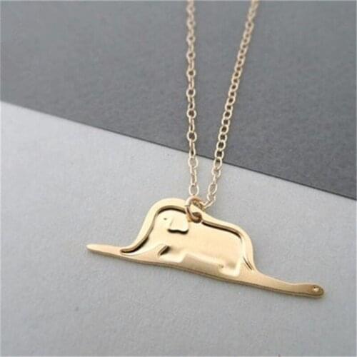 Cute Animal Necklace Jewelry Cute Elephant Necklace Like a hat.Little Prince Fairy Tale. Elephants In The Python Belly