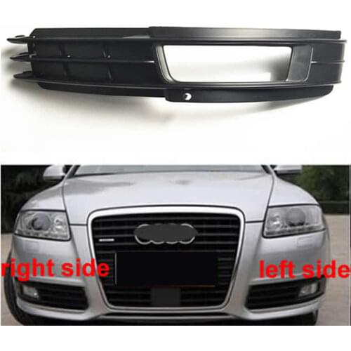 For Audi A6 2005-2008 2009-2011 Front Fog Lamp Frame Anti Fog Lamp Cover Front Bar Grille Decorative Cover Lower Middle Net