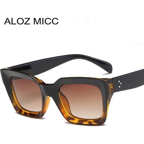 ALOZ MICC Hot Women Acetate Sunglasses Designer Men Square Frame High Quality Eyewear Trendy Female Sun Glasses UV400 Q32