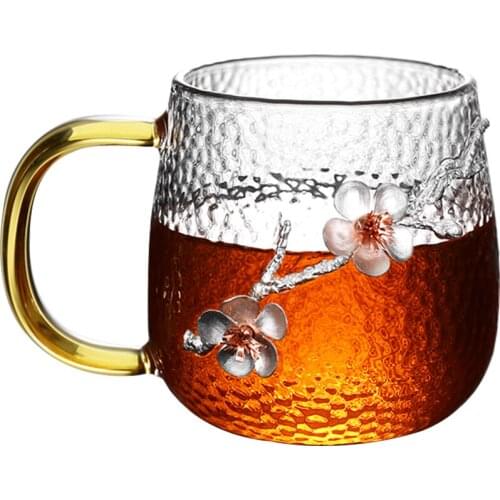 Simple Children Milk Glass Cup Drink Juice with Handle Drinking Glasses Shot Beer Bicchieri Vetro Kitchen Accessories BD50BL