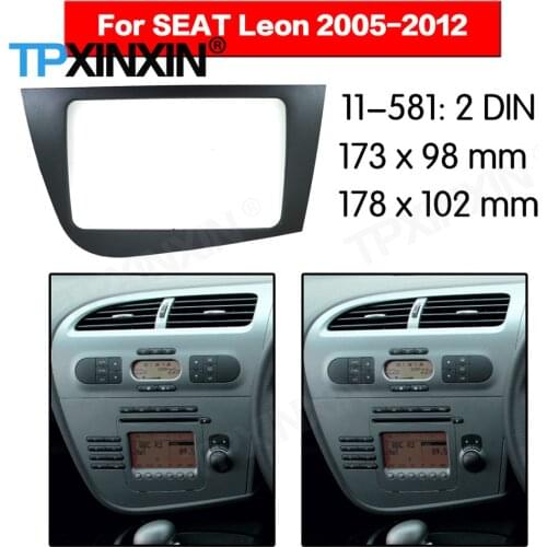 2 DIN Car DVD Player Frame For SEAT LEON RHD 2005 2006 2007 2008 2009 2010-2012 Auto Radio Multimedia Navigation Fitting Fascia