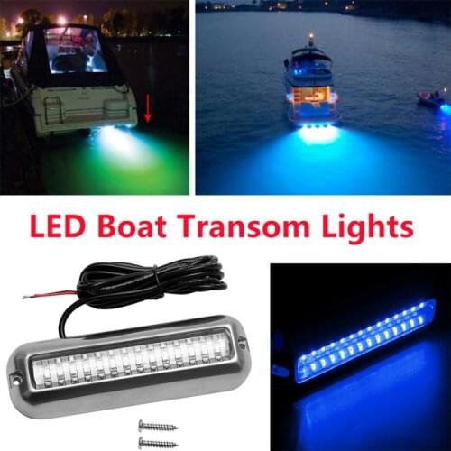 80W LED Boat Transom Lights 12V 27 42 LED Led Boat Fishing Deep Drop Underwater Light LED Lure Bait Night Fishing Finder Lamp