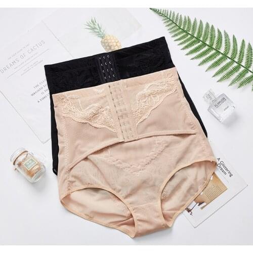 2Pcs/lot Plus Size 5XL high waist Three-breasted Strengthen belly women underwear abdomen panties slimming body shaping shapers