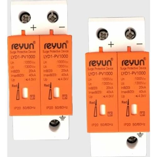 DC 500V 800V 1000V 2 P 20 ~ 40KA Surge protection device low voltage surge protector home 2 pole Protect