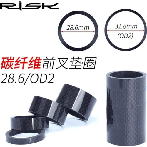 Bicycle 28.6mm/31.8mm Front Fork Headset Carbon Fiber Stem Washer Carbon Fiber Backing Ring
