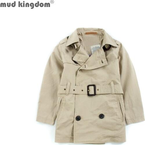 Mudkingdom Trench Coat for Girl Boy Wind Jacket Kids Wndbreaker Autumn Children Outerwear Boys Girls Clothes