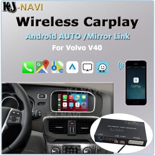 For Volvo V40 2015 2016 2017 2018 2019 Mirror-Link Video Decoder Box Wireless Carplay Android AUTO Interface