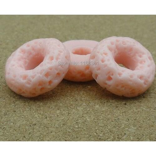1pcs/lot resin flat back light pink doughnut 16mm Cabochons Jewelry Fit Mobile Phone Hairpin Headwear DIY Accessories B106-2