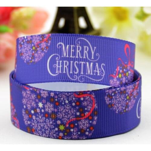 22mm 25mm 38mm 75mm Merry Christmas Cartoon Character printed Grosgrain Ribbon party decoration 10 Yards X-01097