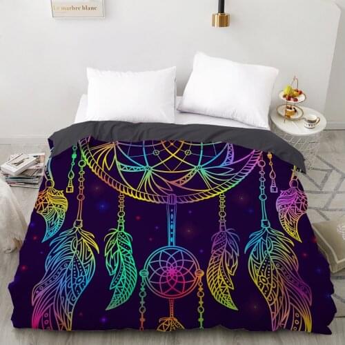 3D Duvet cover Quilt/Blanket/Comfortable Case Luxury Bedding 135 140x200 150x200 220x240 200x220 for Home Dreamcatcher colourful