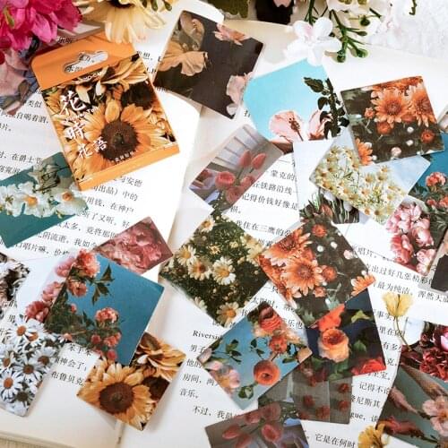 46PCS/box New Flower Talk Paper Lable Sealing Stickers Crafts Scrapbooking Decorative Lifelog DIY Stationery Sticker