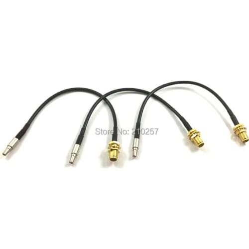 5pcs Adaptor Crc9 Connector to rp-Sma Female(pin inside) Stright RG174 Cable 15cm