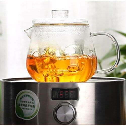 500 | 700ml Cute Penguin All-glass Heatable Tea Pot Blooming Tea Set Utensil Health Tea Time Maker Home Decoration Office Kettle