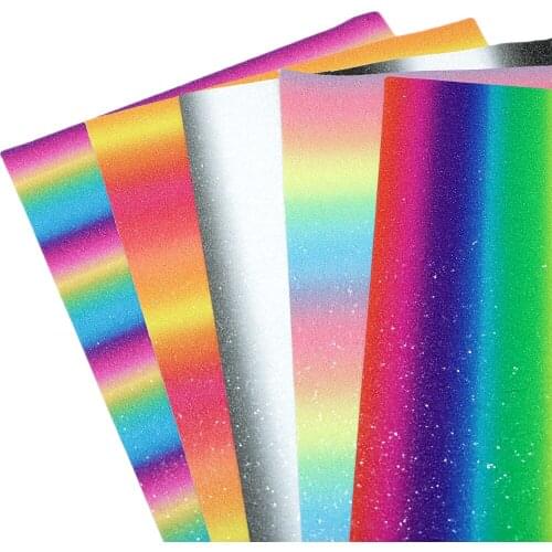 David accessories 20*33cm Rainbow Glitter Synthetic Leather or home textile for Sewing Cushion Cover Table Runner,1Yc12391
