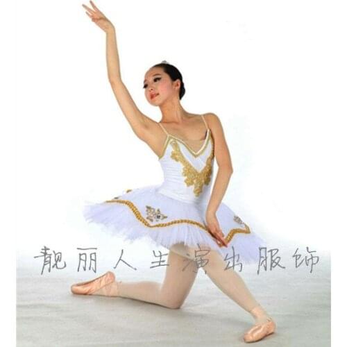 Ballet Dress Adult veil bitter fleabane Ballet jerseys Tutu Swan Lake Dance Costumes White Ballet Costumes