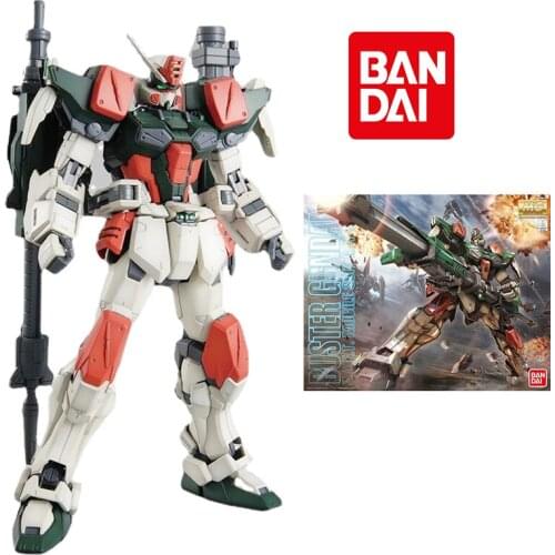 Bandai Gundam Assembly MG 1/100 GAT-X103 Buster Genuine Gunpla Robot Action PVC Model Figura Anime Figure Toys kid Model Kit