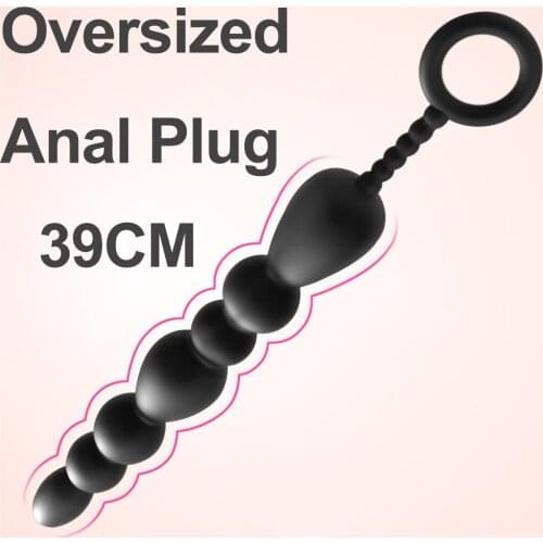 Oversize Anal Beads Silicone Butt Plug Sex Toys For Woman Orgasm Vagina Stimulator Buttplug Men Prostate Massager Anus Pull Bead