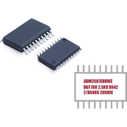 1PCS ADM2587EBRWZ RS422, RS485 2500Vrms 3 Channel 500kbps 25kV/µs CMTI 20-SOIC (0.295", 7.50mm Width) Digital Isolator