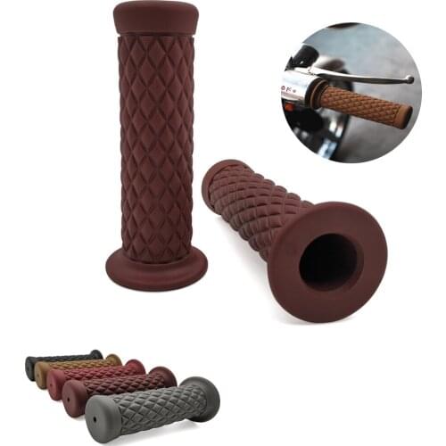 For BMW gs f650 f700gs F800GS F800R F800S Suitable 7/8'' vintage rubber motorcycle grip parts for cafe racer moto handlebar