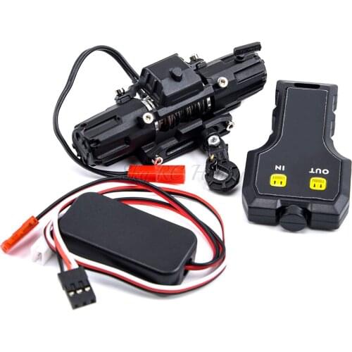 Dual Motors Automatic Winch Wireless Remote Controller System for 1/10 1:10 RC Crawler Car Axial SCX10 90046 Traxxas TRX4 TRX6