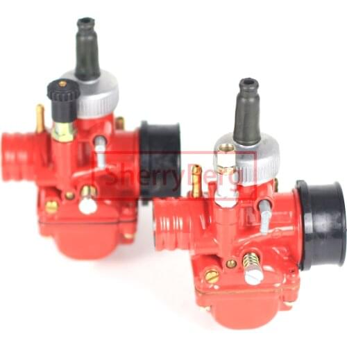 SherryBerg RED Carburetor Carb for Dellorto MODEL PHBG DS 19mm Racing W Plastic Cover Auto/Manual Choke carburettor Vergaser