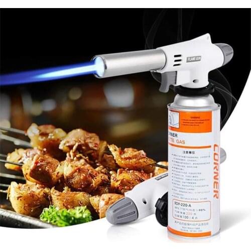 Camping Gas Torch Welding Fire Maker Lighter Butane Burner Flame Portable Baking Barbecue Igniter Camping Equipment Accessories