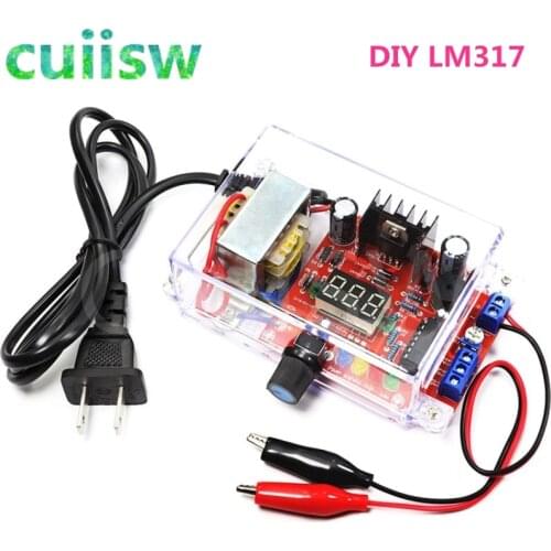 DIY Kit LM317 Adjustable Regulated Voltage 220V to 1.25V-12.5V Step-down Power Supply Module PCB Board Electronic kits