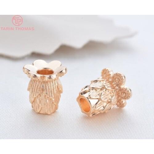 6PCS 7x10MM 24K Champagne Gold Color Plated Brass Buddha Beads for Jewelry Making Findings Accessories