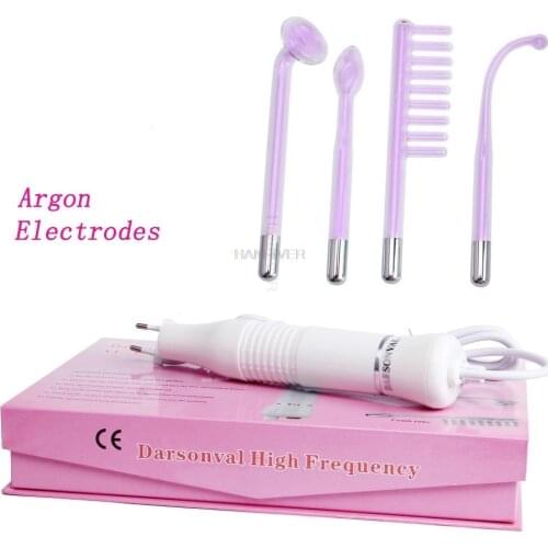 Portable High Frequency Violet Purple Light Acne Spot Remover Face Massager Massageador Facial Skin Care Device SPA