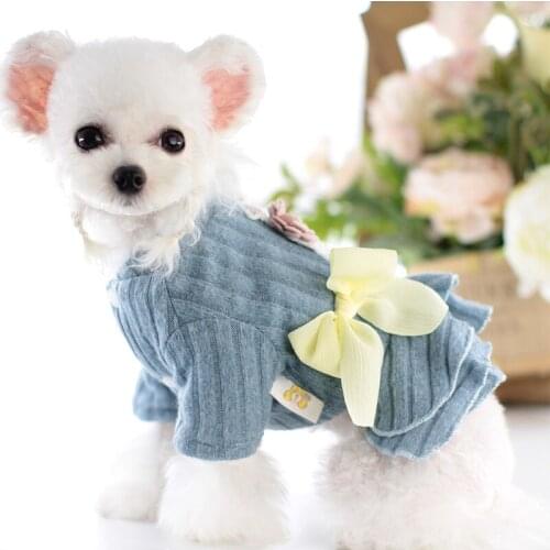 Cute Dog Clothes Winter Pet Dress Warm Puppy Coat Outfit Garment Yorkshire Pomeranian Maltese Bichon Poodle Schnauzer Clothing S