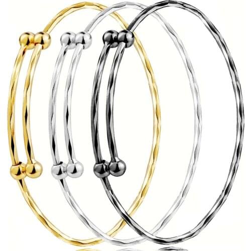 Simple Female Push-pull Bracelet Classic Alloy Fashion Adjustable Bracelet Open Bangle Jewelry Gift for Women Party wedding