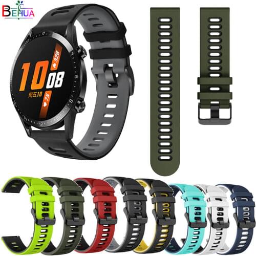 BEHAU Watchband For Huawei Watch GT 2 46mm 42mm Strap Bracelet 20mm / 22MM Watchstrap Silicone For Huawei Watch 2 pro wristband