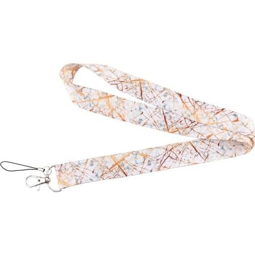 Marble Texture Lanyard for Keys Phone Cool Neck Strap Lanyard for Camera Whistle ID Badge Cute webbings ribbons Gifts