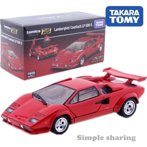 Takara Tomy Tomica Premium RS Lamborghini Countach LP 500 S Scale 1/43 Sports Car Vehicle Diecast Metal Model Toys For Children