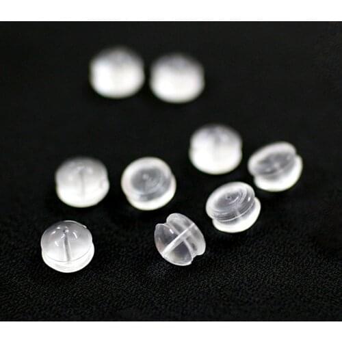 High-quality transparent accessories silicone ear plugs for earrings jewelry findings, earring back jewelry making