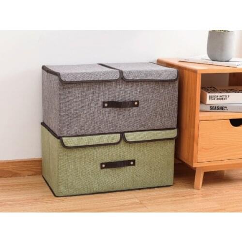 Storage and finishing box fabric folding double cover large underwear box clothing storage and finishing box