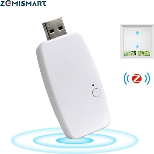 Zemismart Zigbee Dongle Tuya App Control For Am15 Blinds Motor Work with Tuya Zigbee Gateway Hub Mini Design Smart Curtain