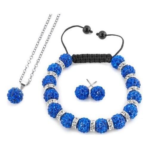 10mm free shipping mixed AB clay disco Crystal crystal set Bracelet earring necklace Jewelry best Bangles cd32