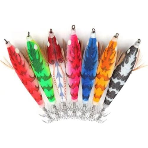 10PCS Squid Jig Fishing Lure Umbrella Squid Hook Lumious Shrimp Bait Octopus Cuttlefish Jigging Wobbler Fishing Lure