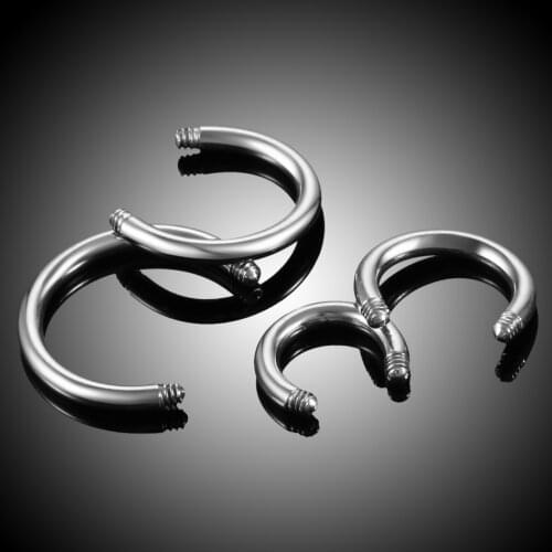 100pcs/lot 14 16G Curved Barbells Eyebrow Piercing Horseshoe Rings CBR Earring Body Piercing Jewelry Stainless Steel Piercing