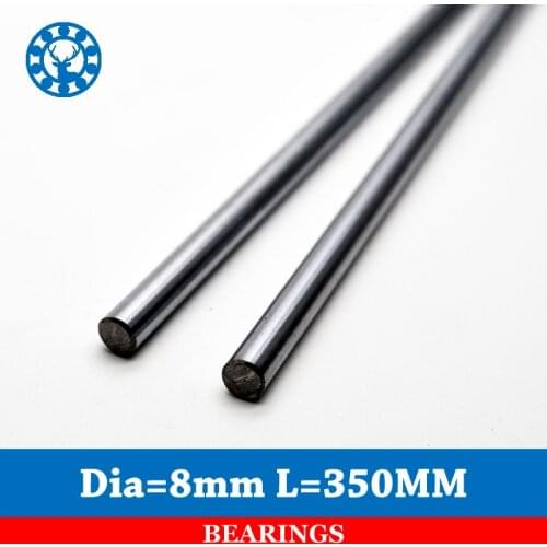 2 Pcs 3D Printer Linear Shaft 8mm 350mm Linear Rail 350mm Chrome Plated Linear Motion Guide Rail Round Rod Shaft For Cnc