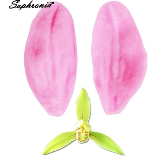 20pcs/set M470 2PCS Orchid Petal Texture Silicone Molds for Cake Decorations Fondant Mould Baking and Pastry Tool5.2*2.5cm